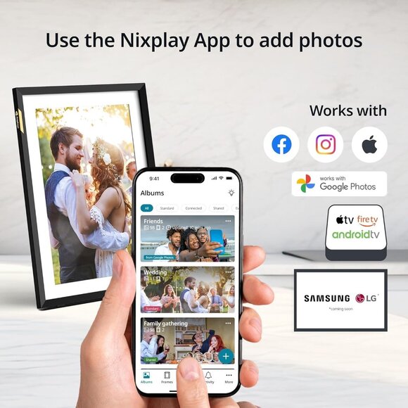 Nixplay Digital Picture Frame AI-Enhanced Stunning HD Touch Screen Photo Display - Picture 5 of 6